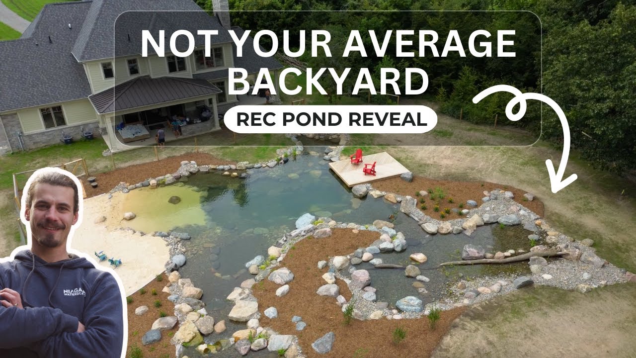 Bringing ✨Cottage Country✨ to this backyard - REC POND REVEAL!