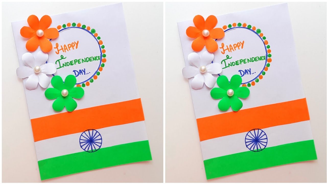 Easy & Beautiful Independence Day Greeting Card • 15 august card idea • Handmade independence card