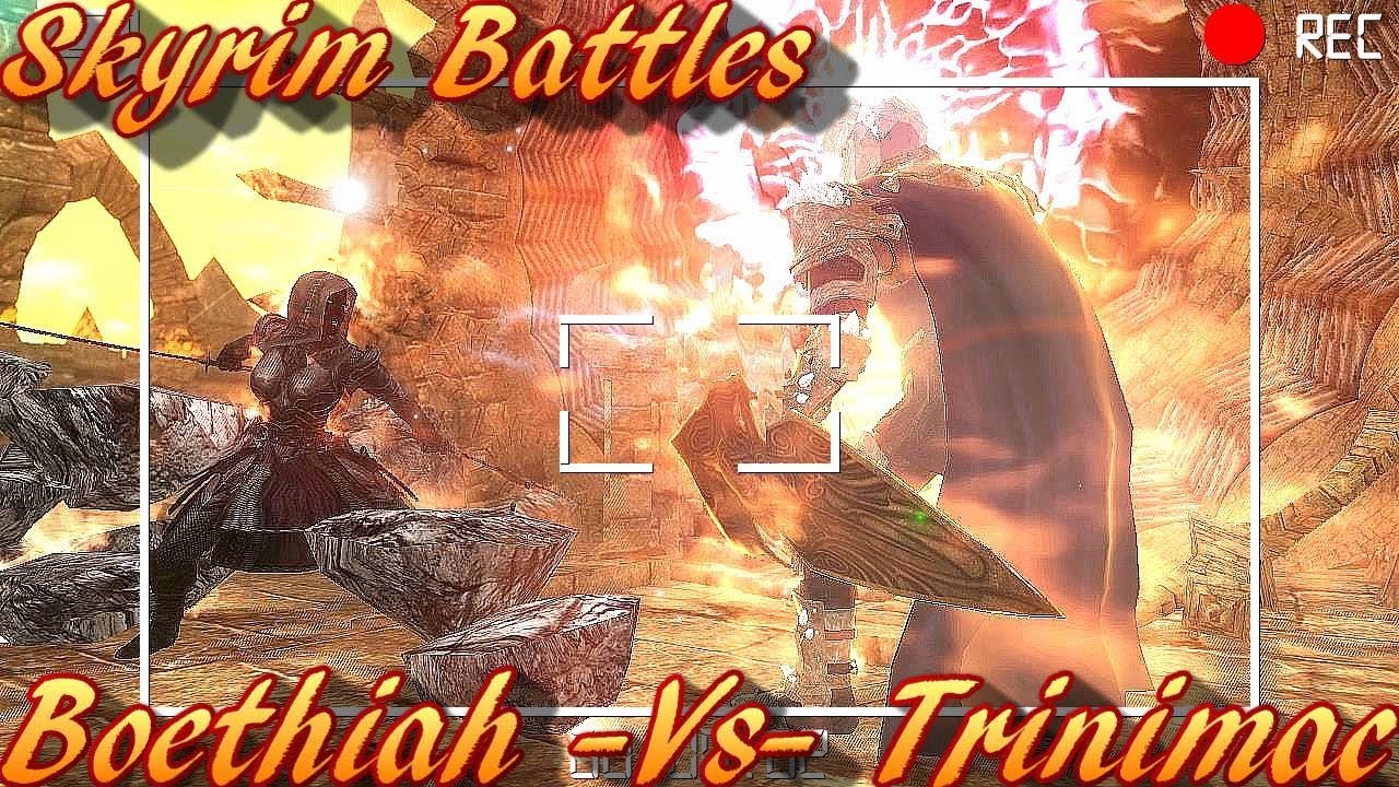 Skyrim Battles - Boethiah -Vs- Trinimac [Legendary Settings]! :)