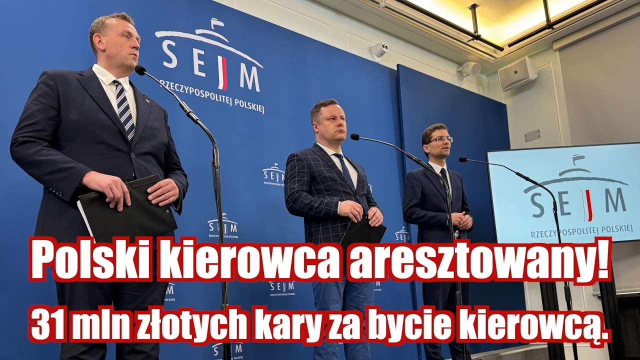 Polski kierowca aresztowany od 10 miesięcy za wykonywanie swojej pracy.