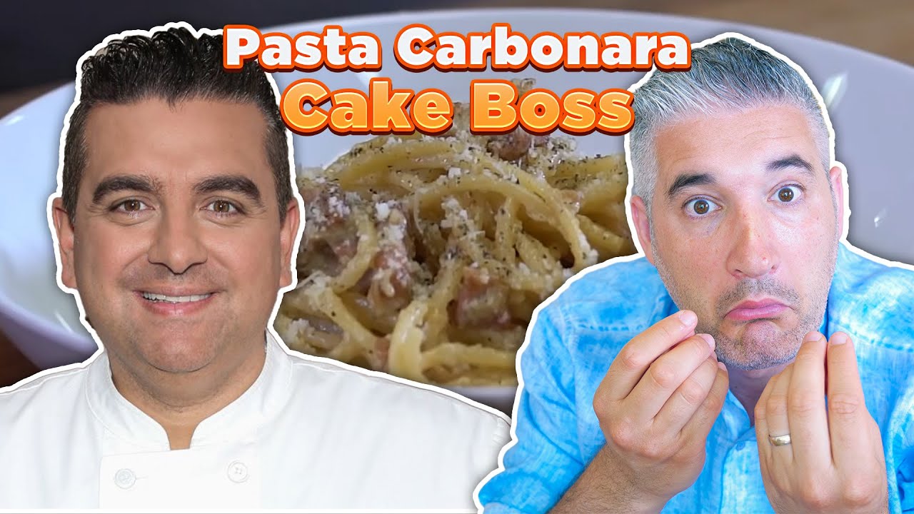 Italian Chef Goes Wild Over CAKE BOSS Spaghetti Carbonara!