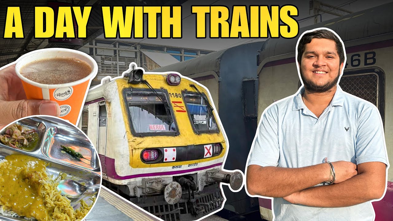 A Day With Trains 🚂 | Local Train Journeys And Delicious Kadhi Chawal 😃 