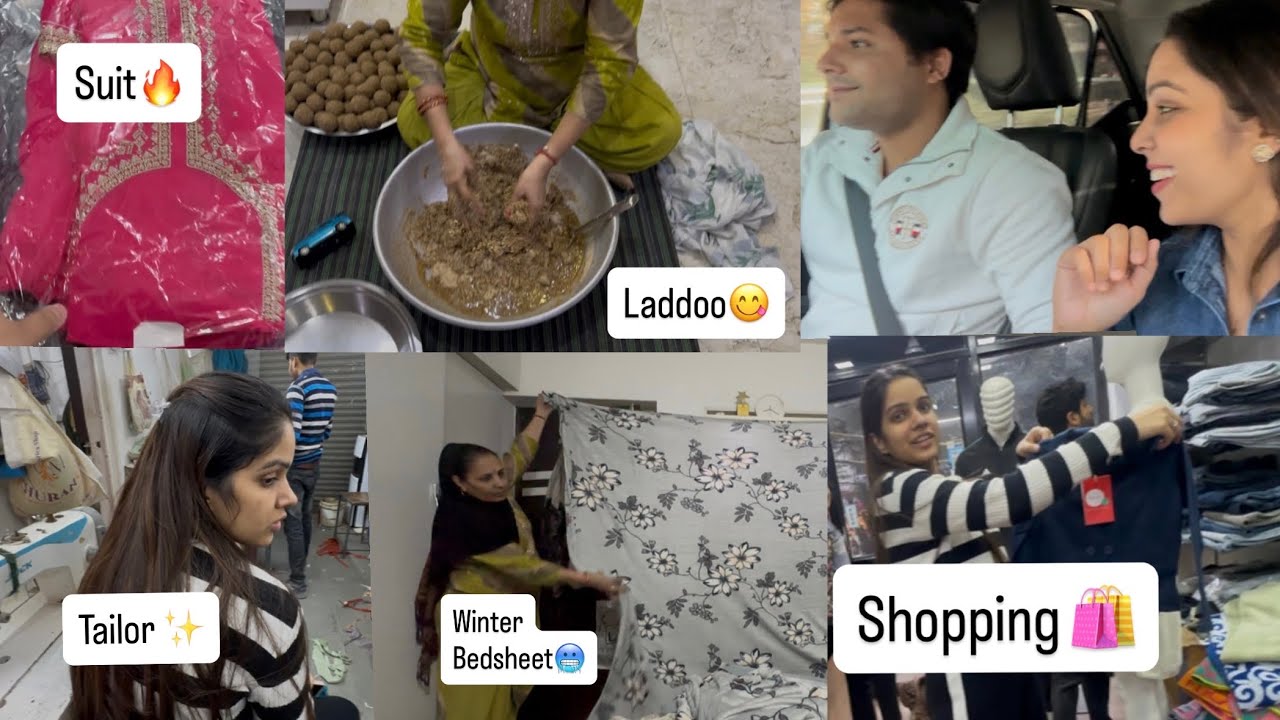 मैं चली अपने मायके ✨|| आते ही कर ली इतनी Shopping🛍️|| Winter Bedsheets और Suits || देसी घी के लड्डू😋