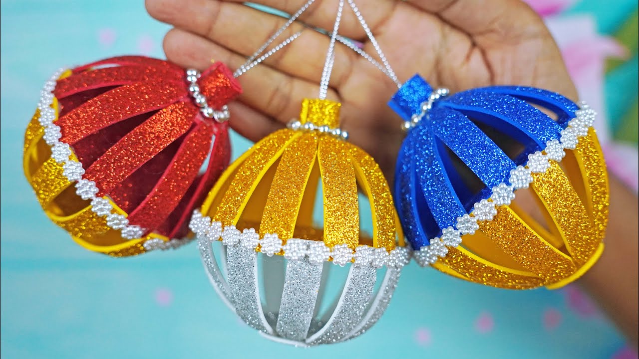 Wow! Beautiful Christmas Ball😍 DIY Xmas Ornaments Making❄️ Handmade Christmas Tree Decorations🌲