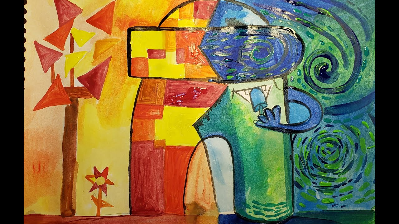 Final week 10-11 cubist and Van Gogh style