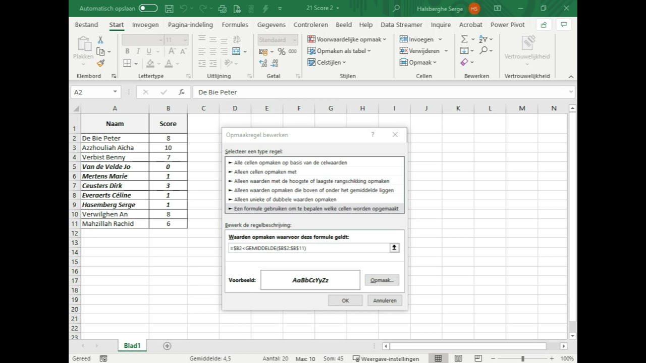 MS Excel in de praktijk   Oefening 21
