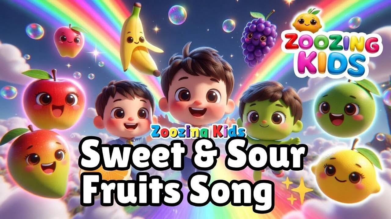Sweet & Sour Fruits Song 😋🍋 | मीठे और खट्टे फल पहचानो | Hindi Kids Learning | ZooZing Kids