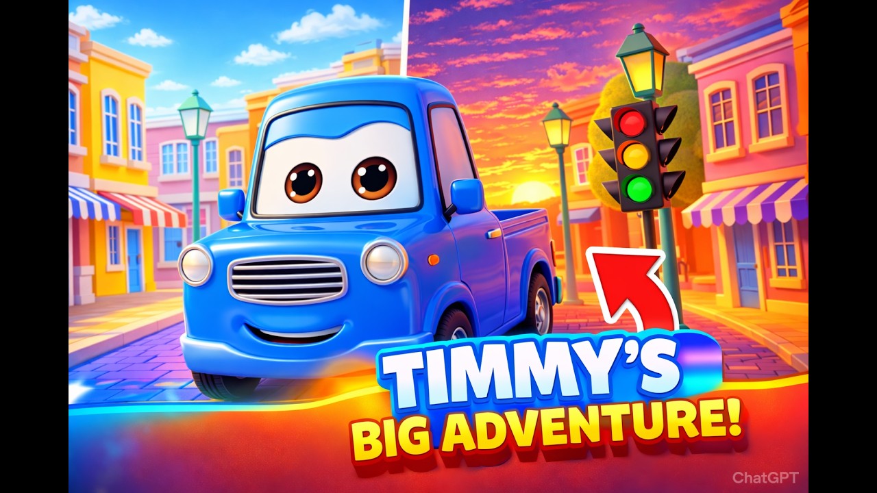 🚦 Timmy the Tiny Truck and the Busy Road | Kids Traffic Safety Story 🚚