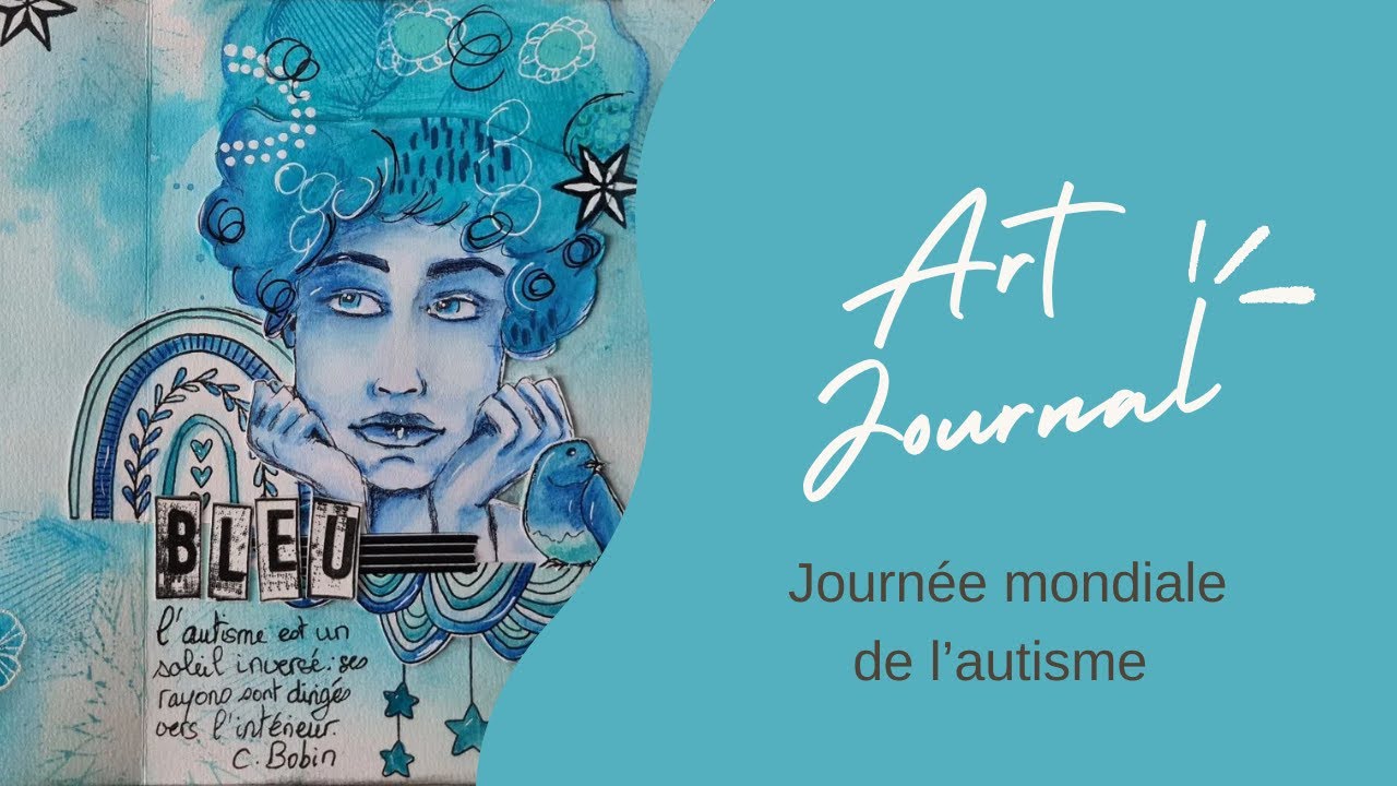 JOURNÉE MONDIALES DE L'AUTISME - PAGE MONOCHROME BLEU