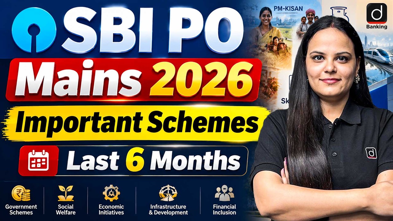 SBI PO Mains 2026 | Important Schemes | Last 6 Months Current Affairs 2026 | by Ayushi Mam