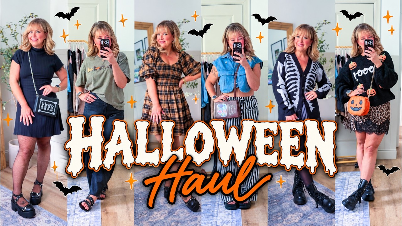 ОГРОМНАЯ примерка одежды на Хэллоуин 🎃👻 | Жуткие образы, платья, свитеры, обувь и сумки!