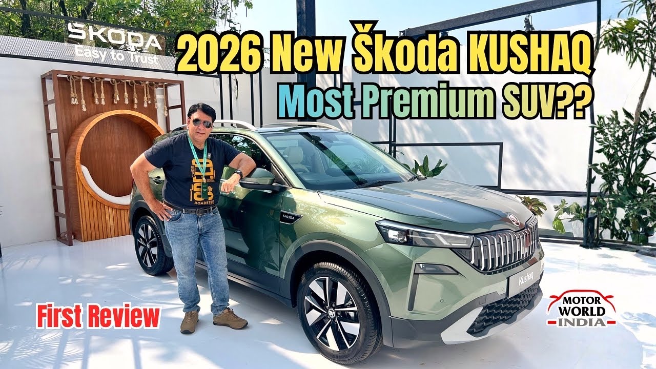 2026 New Skoda Kushaq First Look Walkaround | Kya Badla Hai? | Motorworldindia