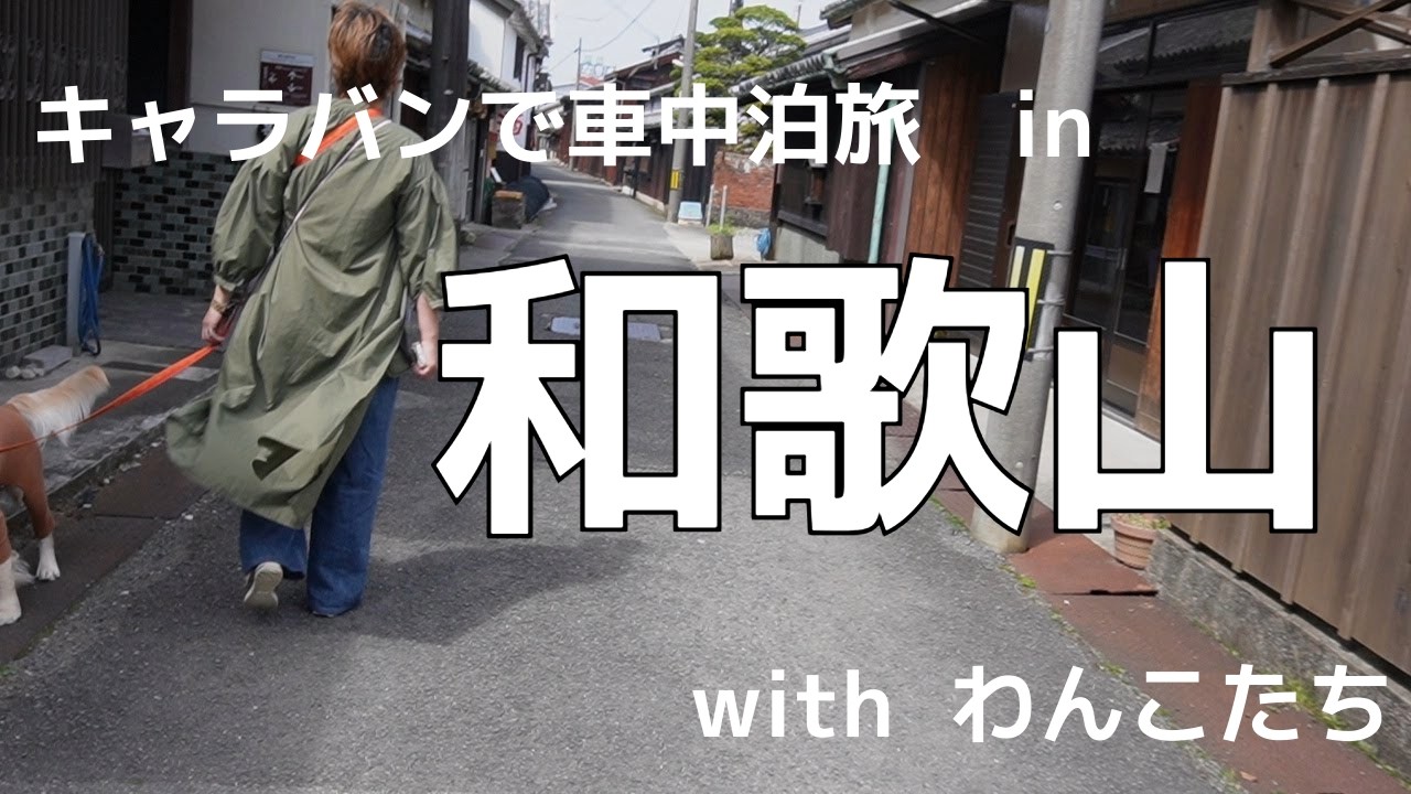 【和歌山県を満喫】 犬たちと一緒に車中泊旅　2泊３日