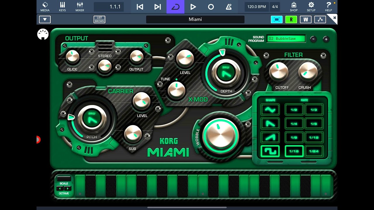 KORG Miami - Monophonic Wobble Synth - Tutorial & Demo with Cubasis 3