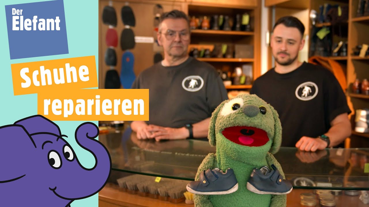 Knolle beim Schuhmacher - Wie werden Schuhe repariert? | Der Elefant | WDR