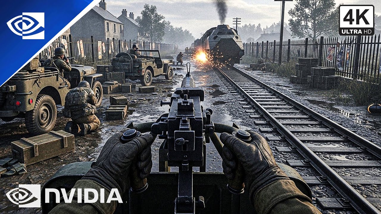 STOP THE TRAIN  | CALL OF DUTY WWII  : IMMERSIVE Ultra Realistic Graphics Gameplay [4K 60FPS HDR]