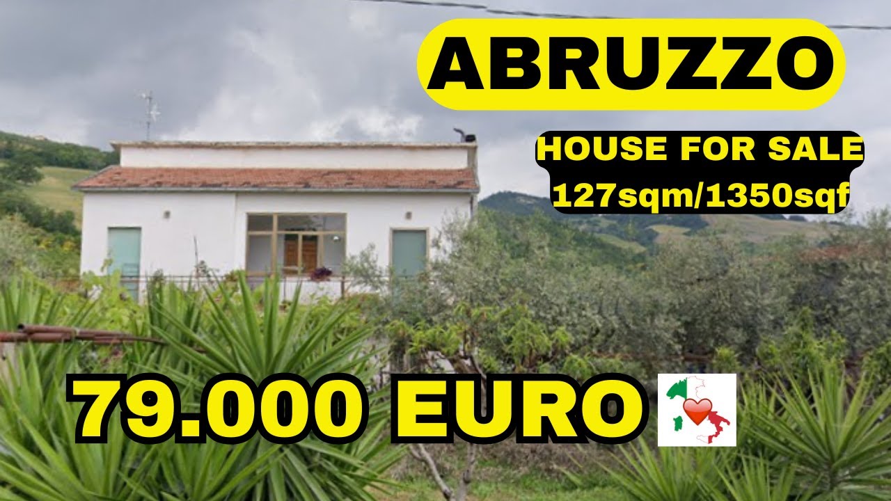 Penne (ABRUZZO) Countryside House, 2 Floors, Terrace, Garden, Garage and Store Units 79K