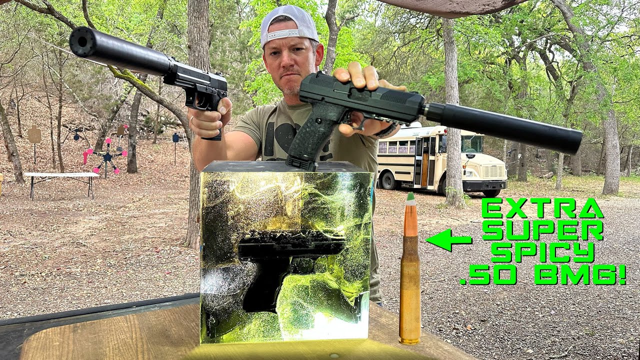 Shooting a Hi-Point Tesseract With a RAUFOSS 50 Cal!!!