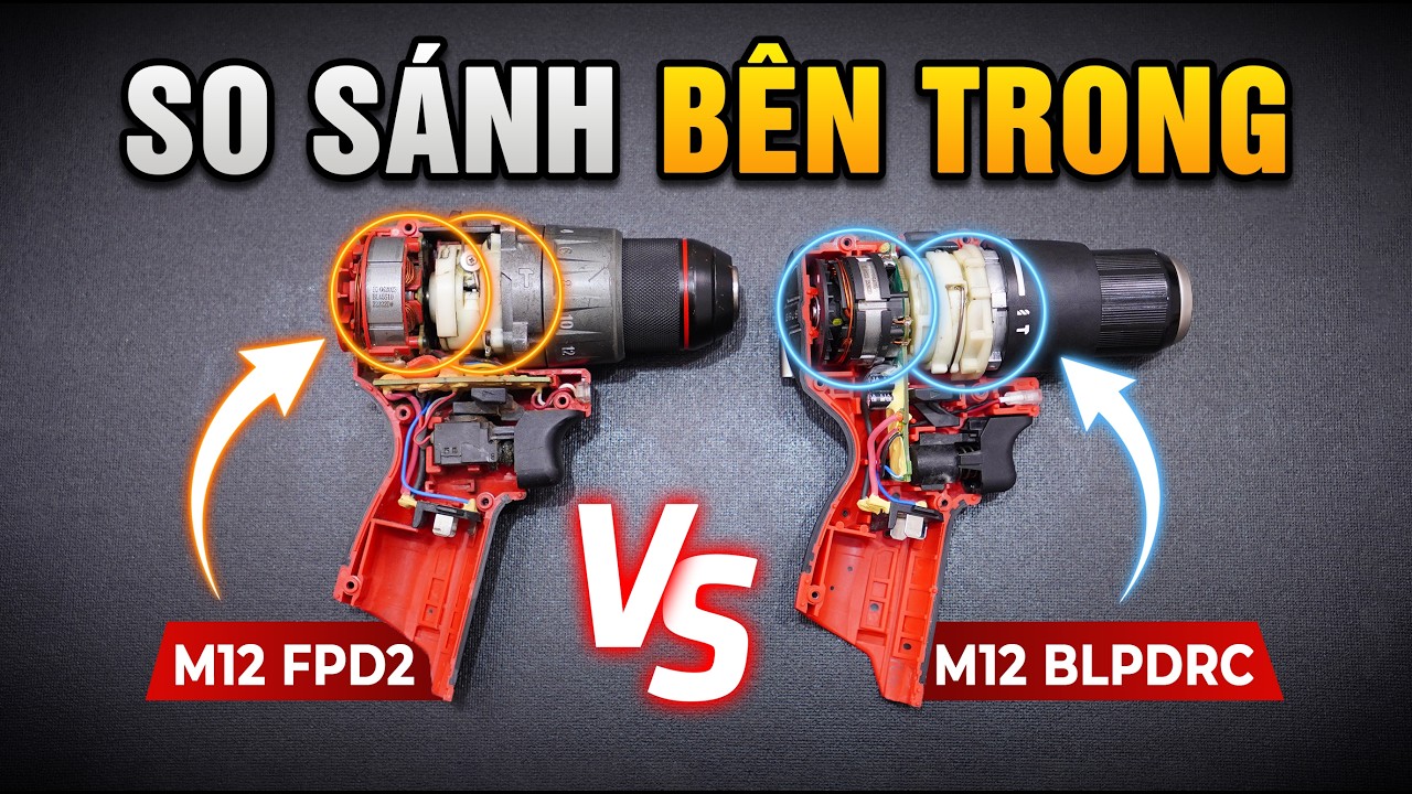 🎥 So sánh chi tiết M12 FPD2 Gen 3 vs M12 BLPDRC – Nên chọn máy khoan búa 12V nào? - Hoàng Long Vũ