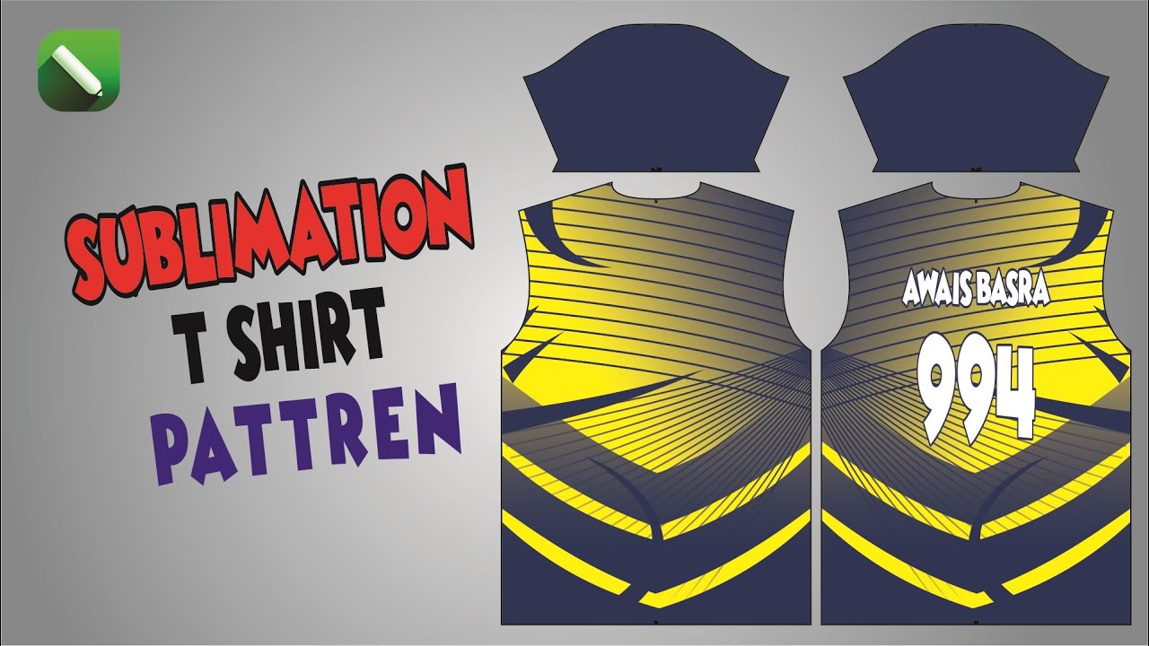How To Make Sublimation T-Shirts Design And Pattern Fitting In Coreldraw | Awais Graphics