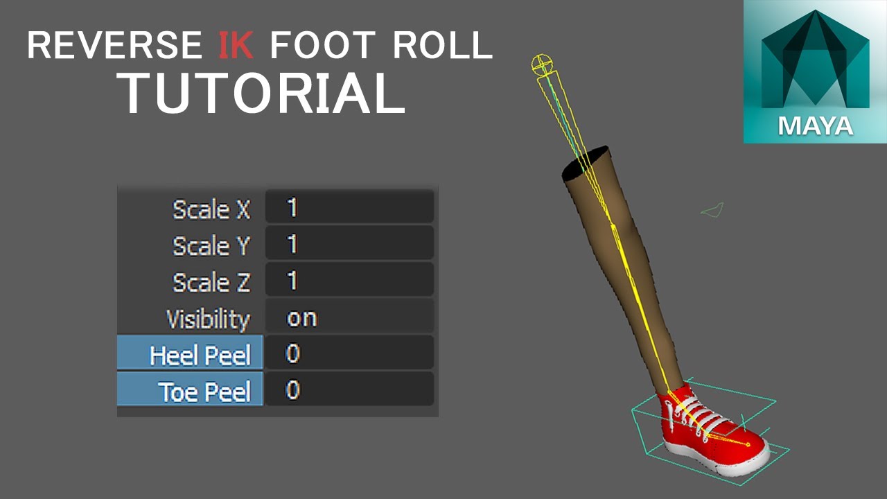 AUTODESK MAYA - Reverse IK Foot Rig