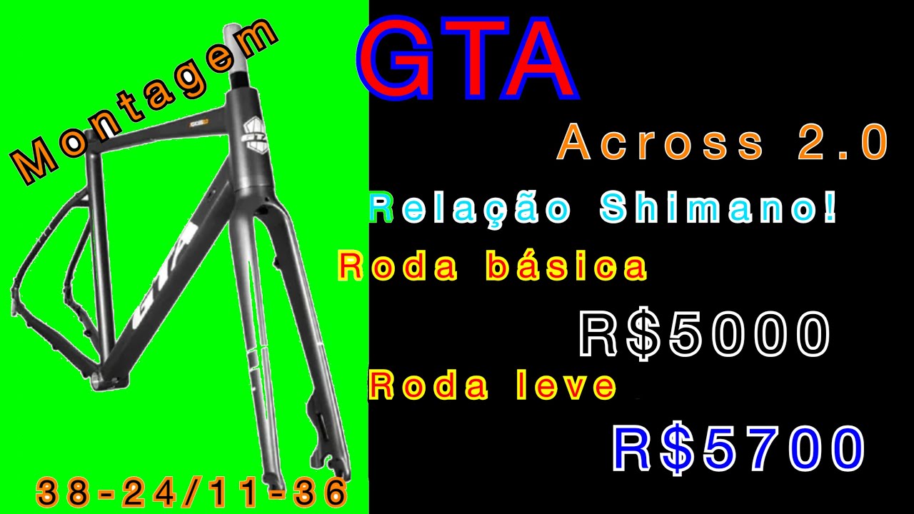 Montagem Gravel GTA 18V Relação Shimano por R$5000!