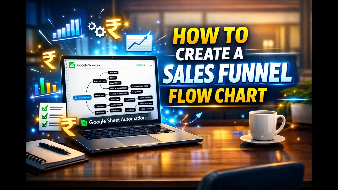 How to Create a Sales Funnel Flow Chart in Google Sheet | Sales Funnel Flow chart 