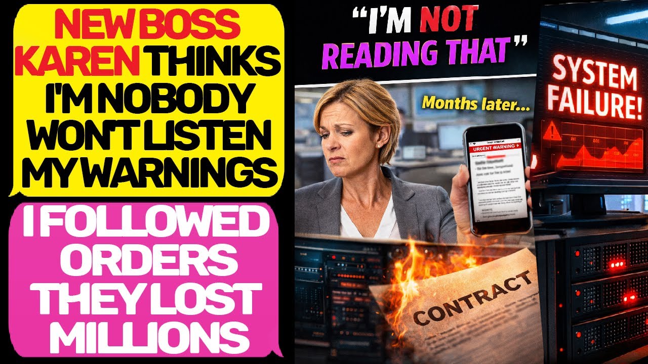 Boss Karen They Ignored Every Warning — I Followed Orders! They Lost the Contract! EntitledPeople