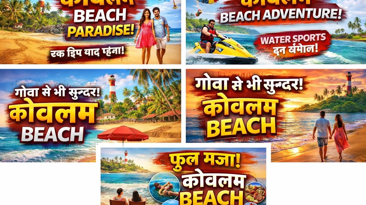 कोवलम बीच पर बहुत सारेस्पोर्ट बने #beach #minivlog #CharandasMahelvanshi
