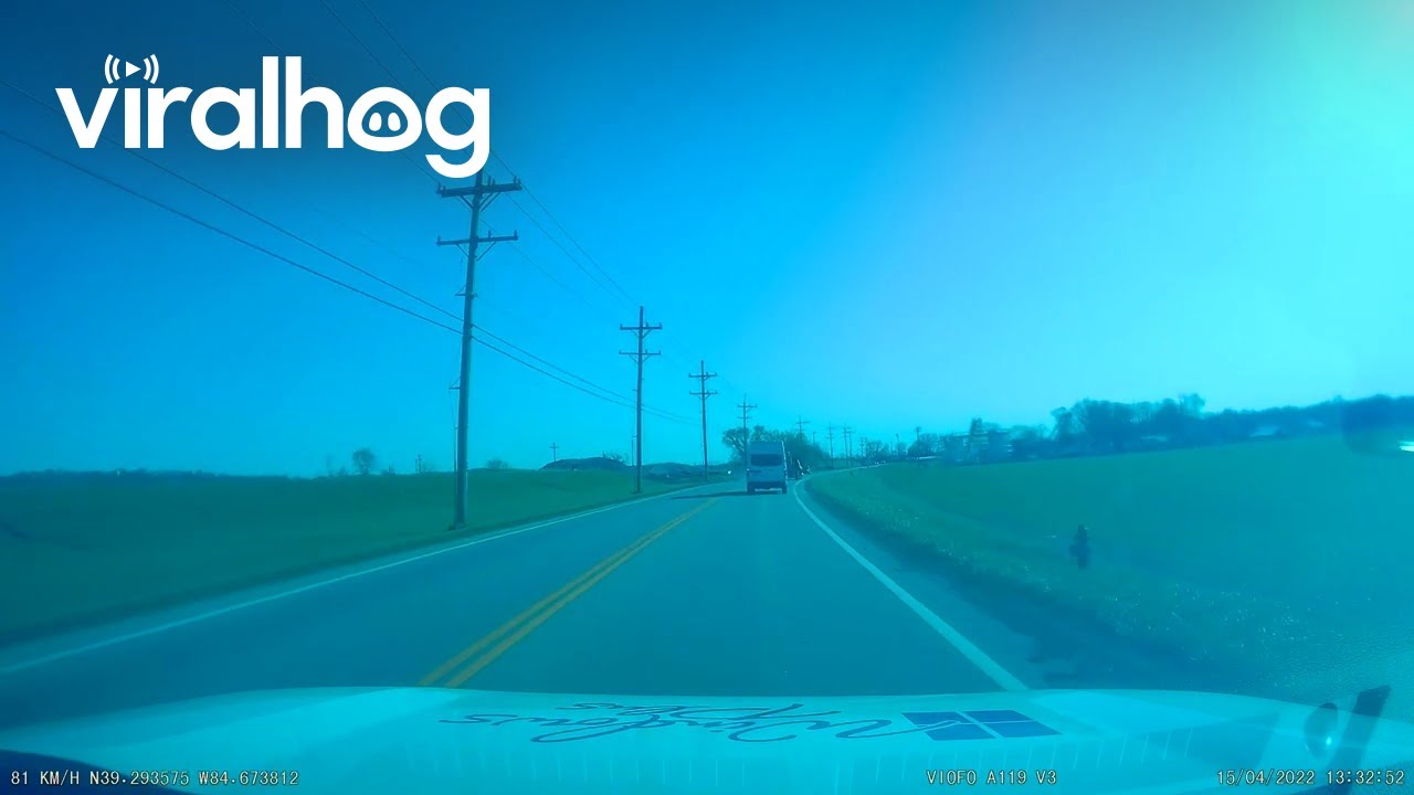 Flying Tire Hits Windshield || ViralHog