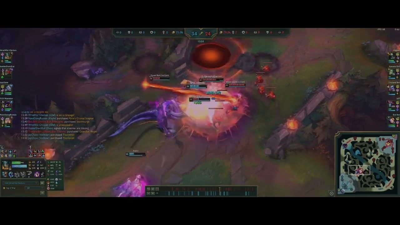 Viegar's Curse Demonstration - Olaf 1v5