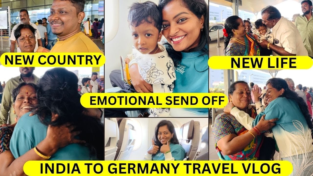 சென்னை to ஜெர்மனி Flight  Travel Vlog | Emotional Send Off at Chennai Airport | Tamil Vlog | Germany