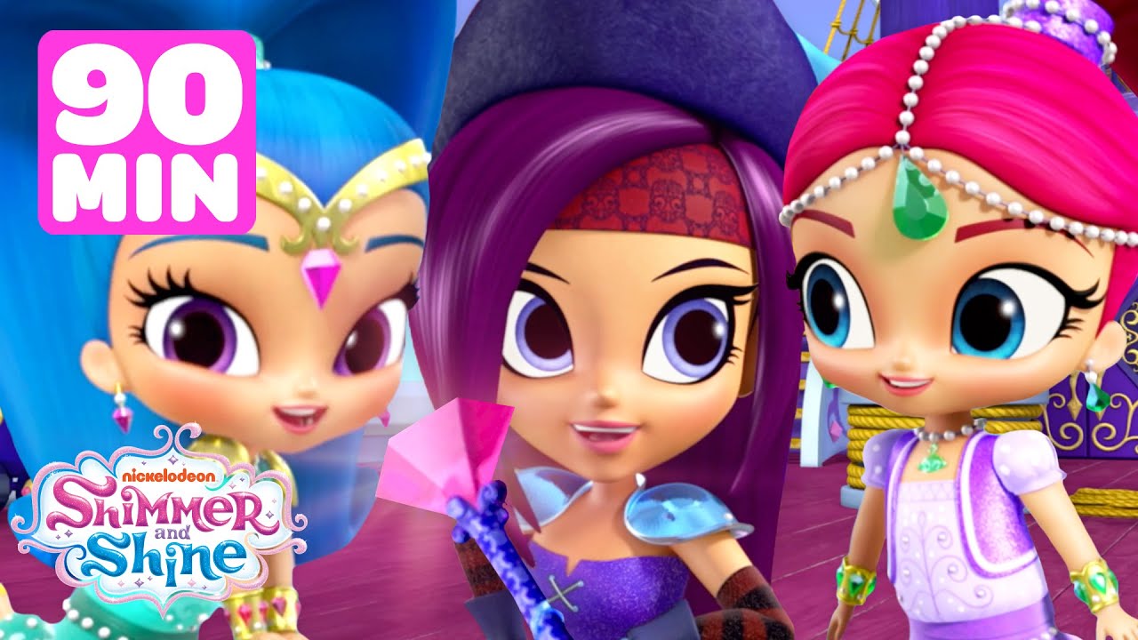 Shimmer & Shine's Pirate Adventure with Captain Zora & More! ⚓️ | 90 Minutes | Shimmer and Shine