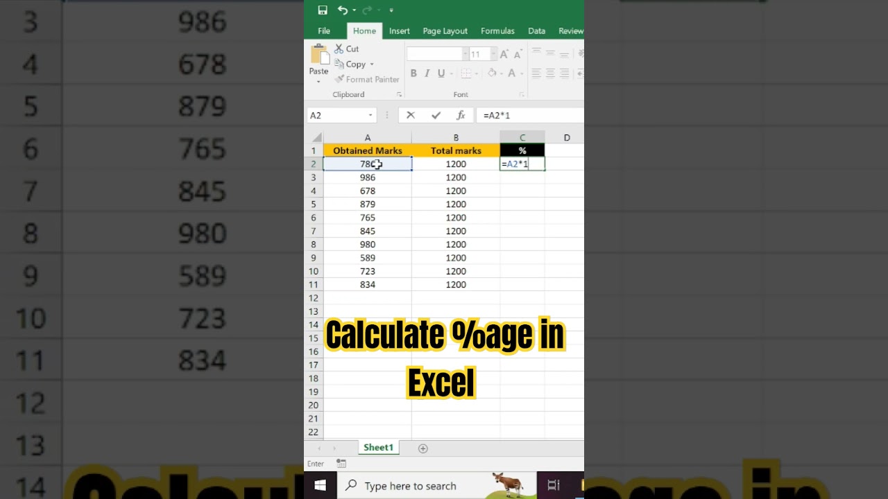 Как рассчитать процент в Excel || Формула процента #excel
