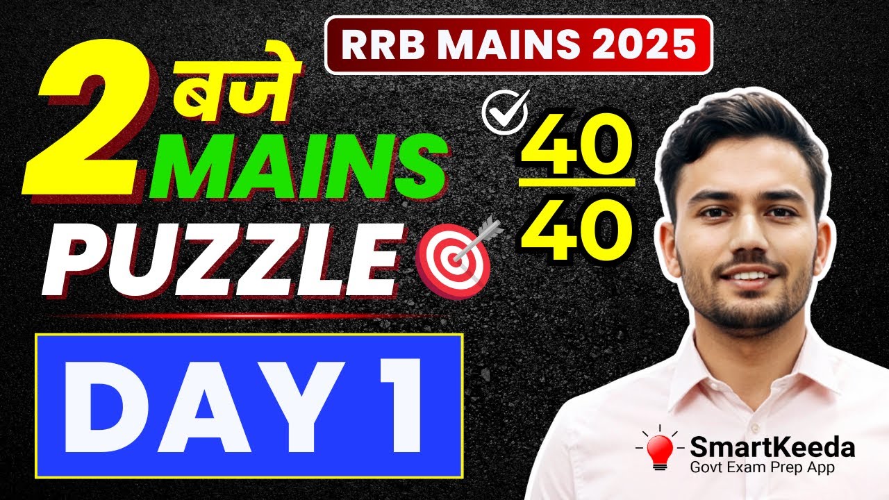 Mains High-Level Puzzle Series for All Bank Exams | Reasoning by Nagesh Sir | Day 1 #bankexams #rrb