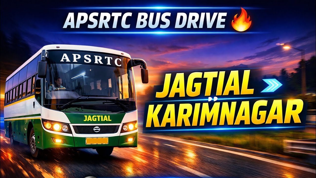 APSRTC Bus Mod | Jagtial to Karimnagar Drive | Euro Truck Simulator 2 Indian Bus Mod | TS Route
