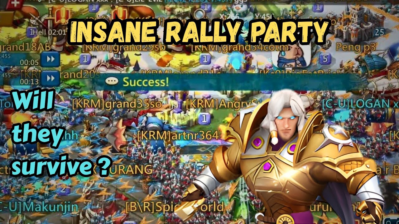 EPIC 4-WAY RALLY PARTY ft. B\R | I$f | Ks0: Insane action in Lords Mobile