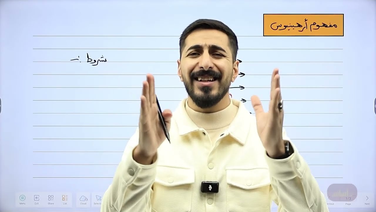 الحصة السادسة عشر من المكثف المجاني لجيل 2008 ، (مفهوم ارهينيوس كاملاً) - أ.عبدالله عصفور