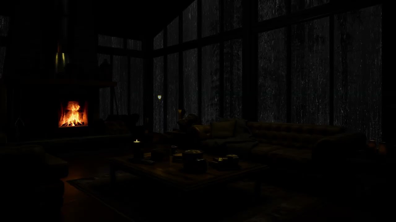 Rain and Fire Harmony: Relax, Unwind, and Drift into Serenity 💤⛈️