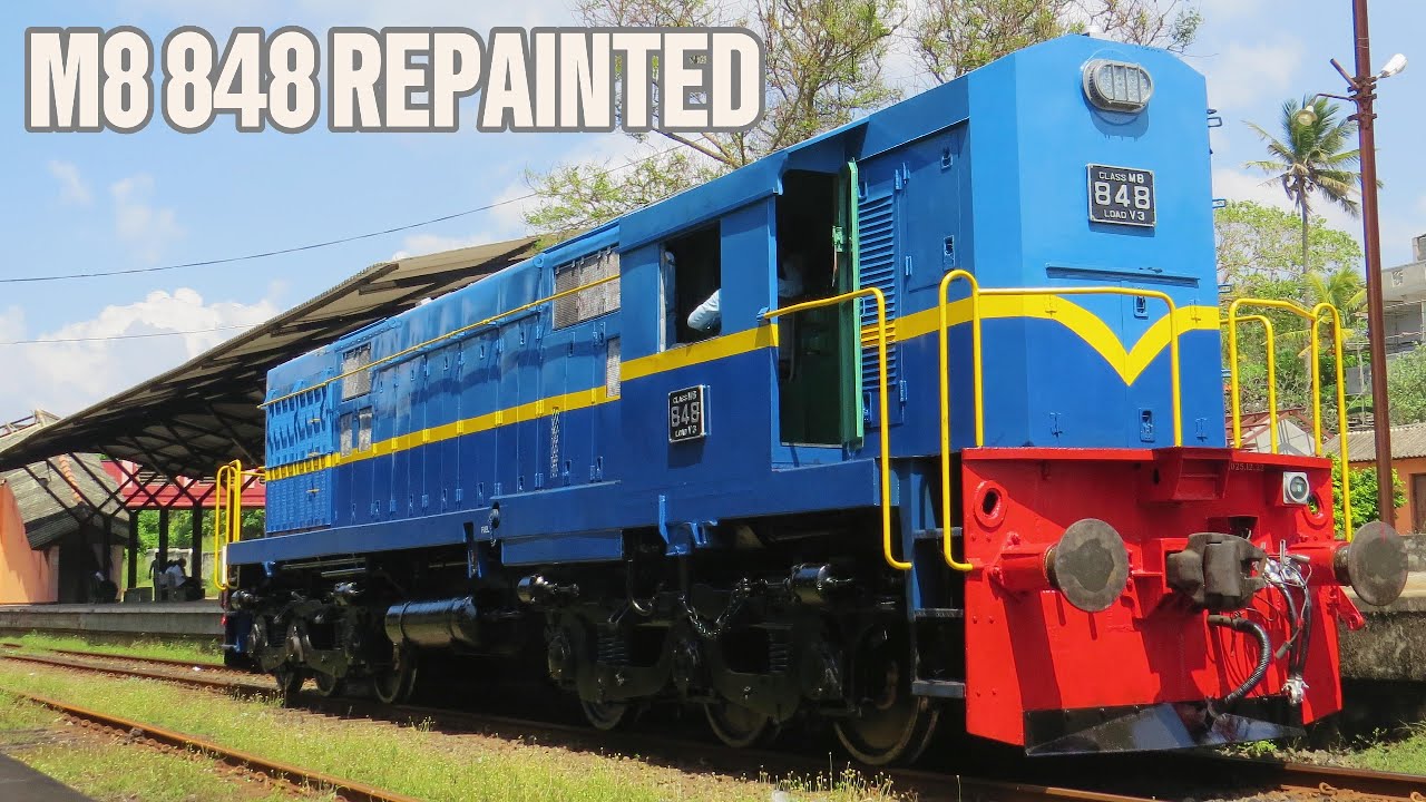 Repainted Class M8 848 in Mount Lavinia