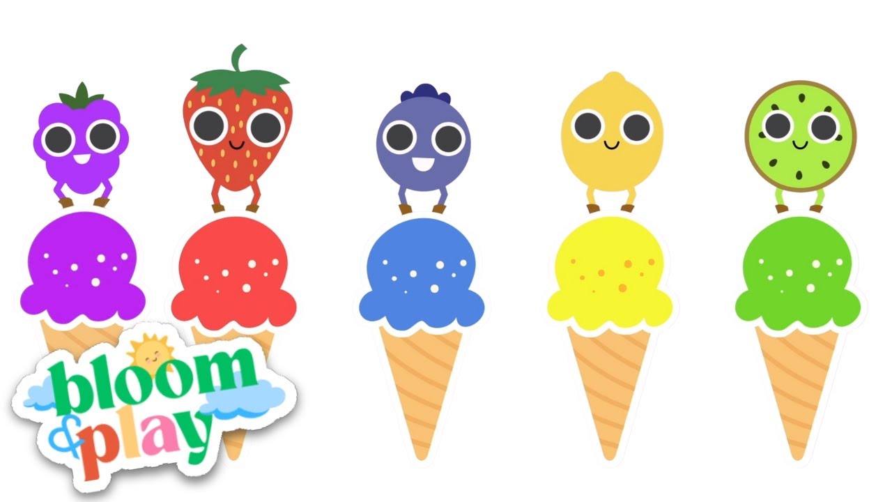 The Colors Song (with Ice cream) | Learn Colors With Ice Cream | Bloom & Play Kids Songs