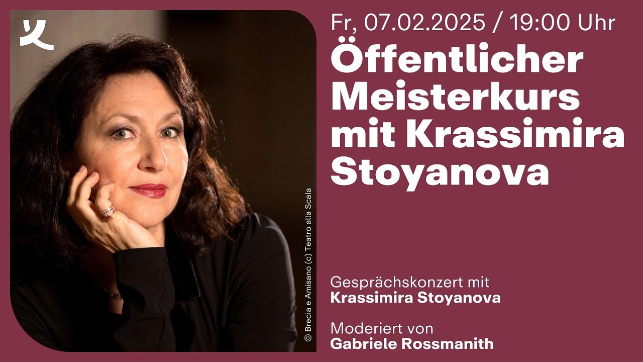Öffentlicher Meisterkurs mit Krassimira Stoyanova (2025)