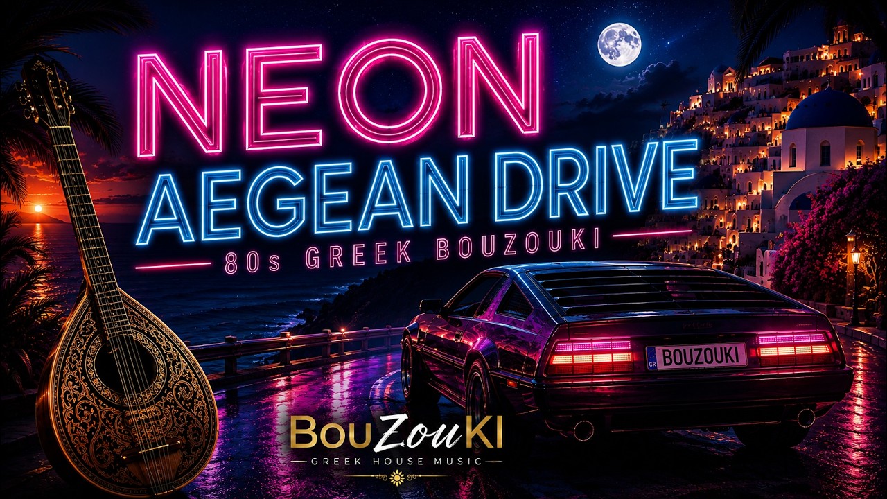 NEON AEGEAN DRIVE | 80s Greek Bouzouki & Synthwave Mix | BouZouKI