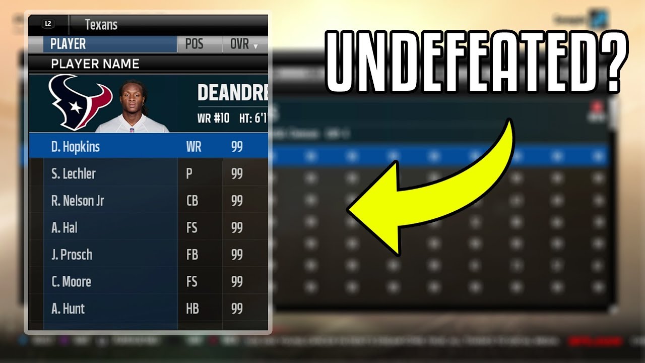 Can A 99 Overall Team Go Undefeated And Win The Superbowl In Madden NFL 18?