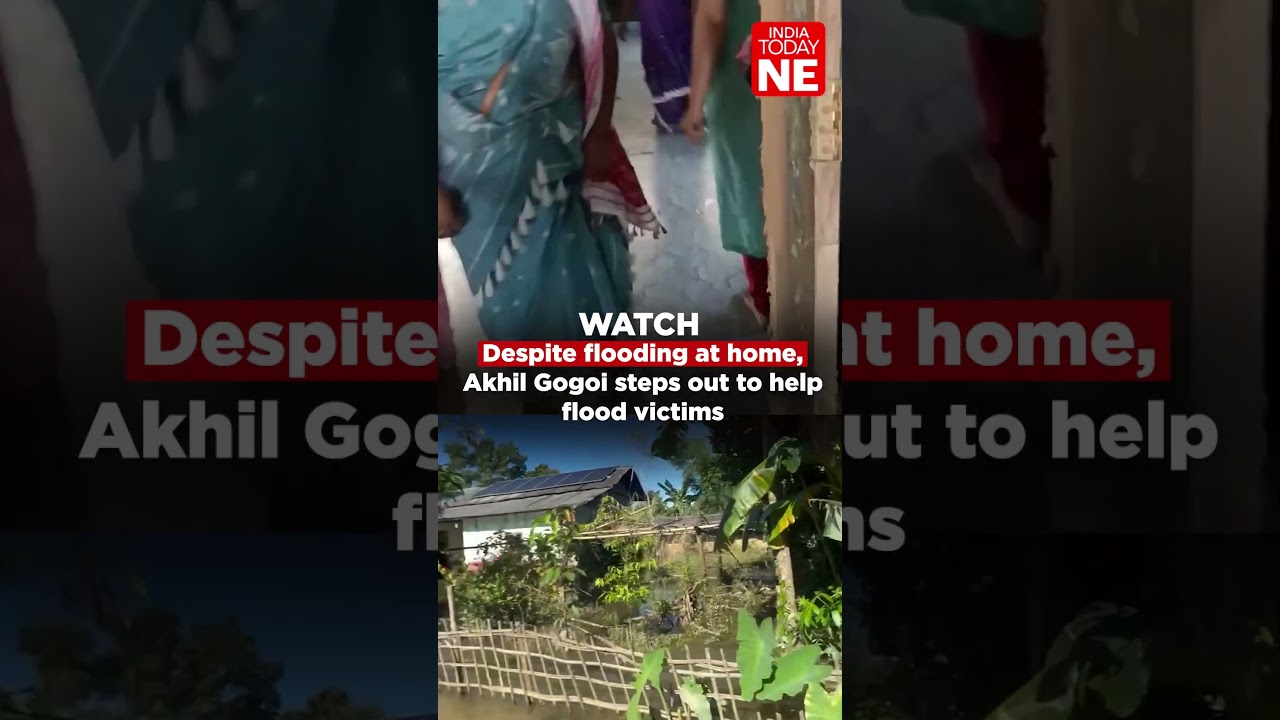 Assam Floods: Akhil Gogoi Joins Relief Work Despite His Own Home Being Submerged in Sivasagar