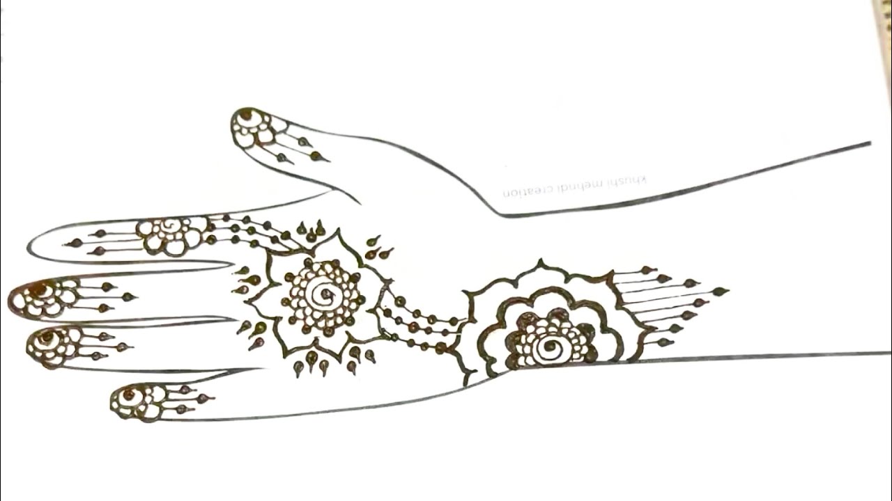 Easy back hand design for beginners#mehndi 