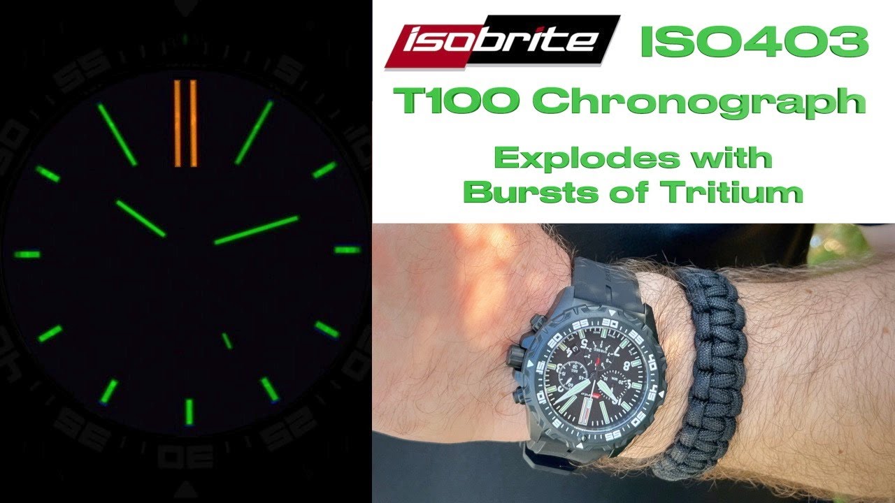Isobrite ISO403 Valor Series Swiss Made T100 Tritium Illuminated Chronograph