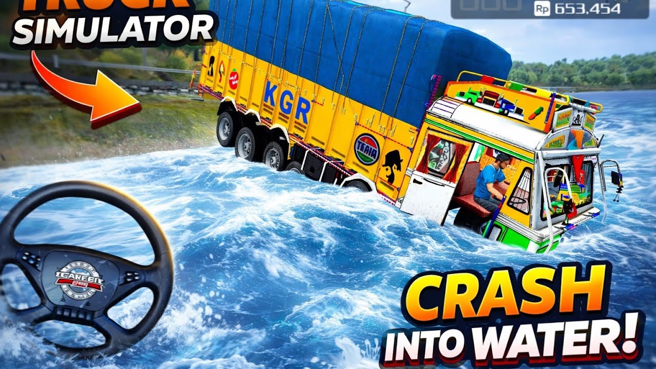 Truck Paani Mein Doob Gaya 😱 | Sab Kuch Khatam | Heavy Truck Fell Into River 💦 | Realistic Crash 😭💔