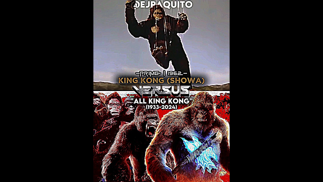 king kong (1962) vs all king kongs (1933-2024) #short #kong