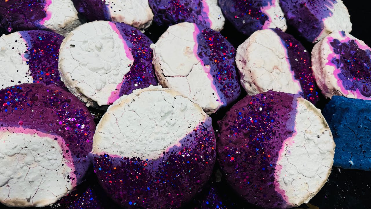Round Paste Soft Dyed Chalk ASMR Crush | Oddly Satisfying ASMR 